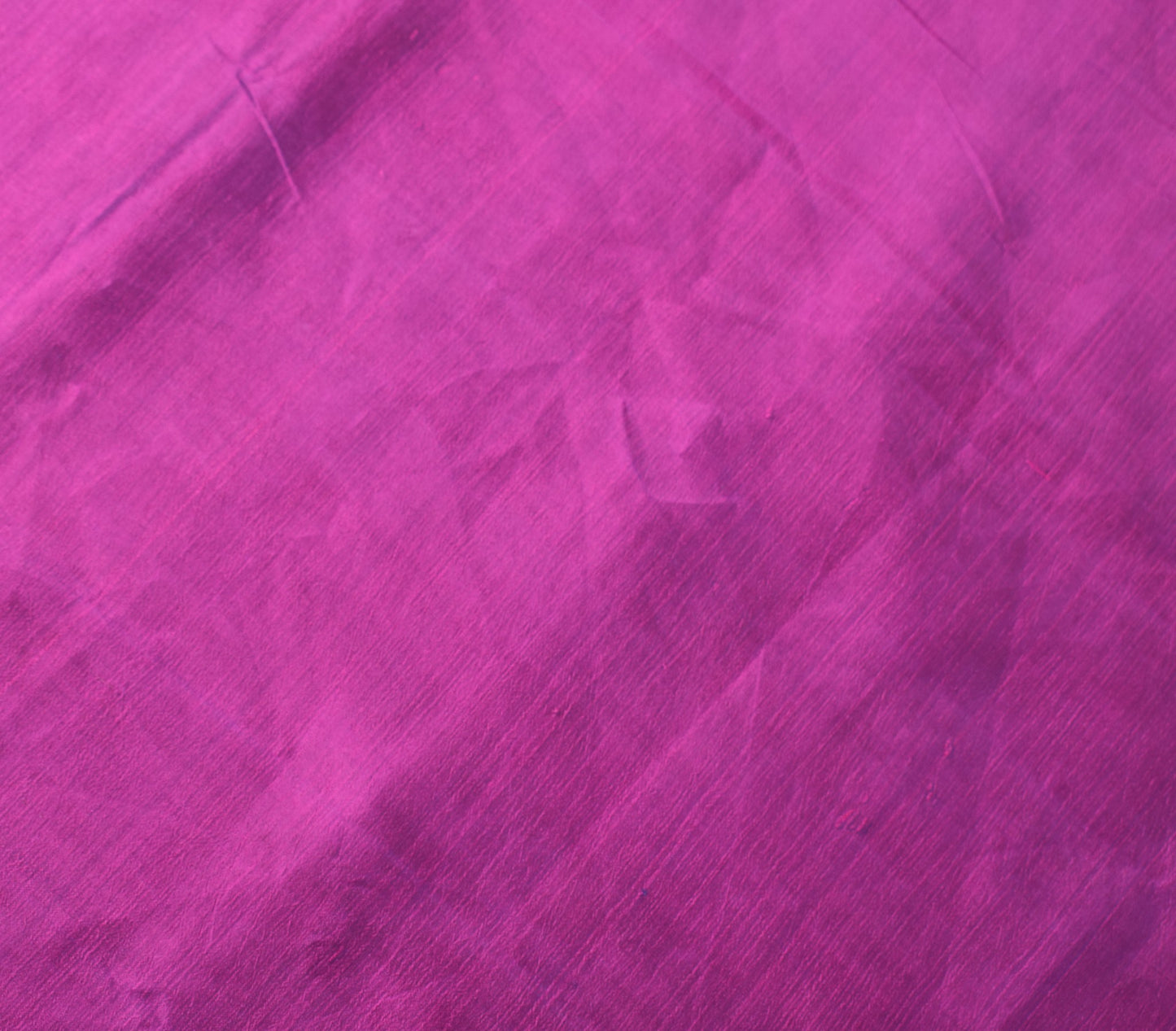 Sushila Vintage Magenta Sari Remnant Scrap Dual Tone Pure Silk 5YD Craft Fabric