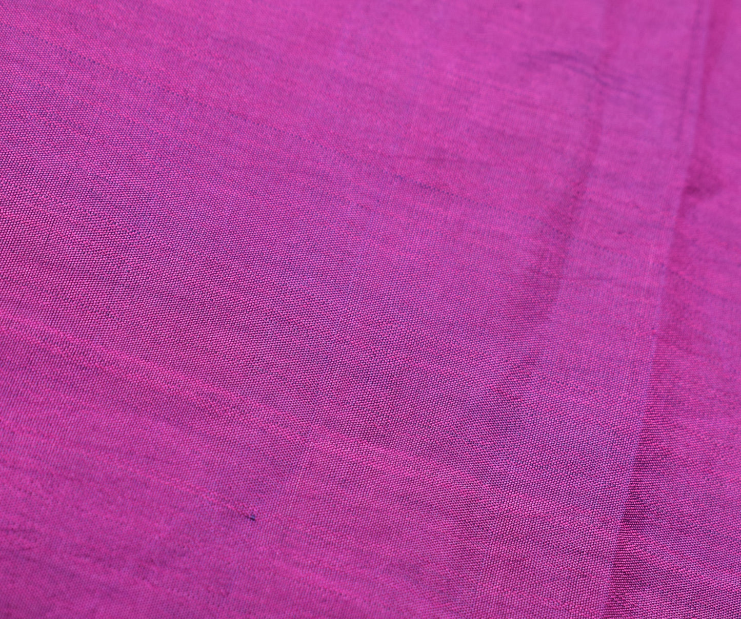 Sushila Vintage Magenta Sari Remnant Scrap Dual Tone Pure Silk 5YD Craft Fabric