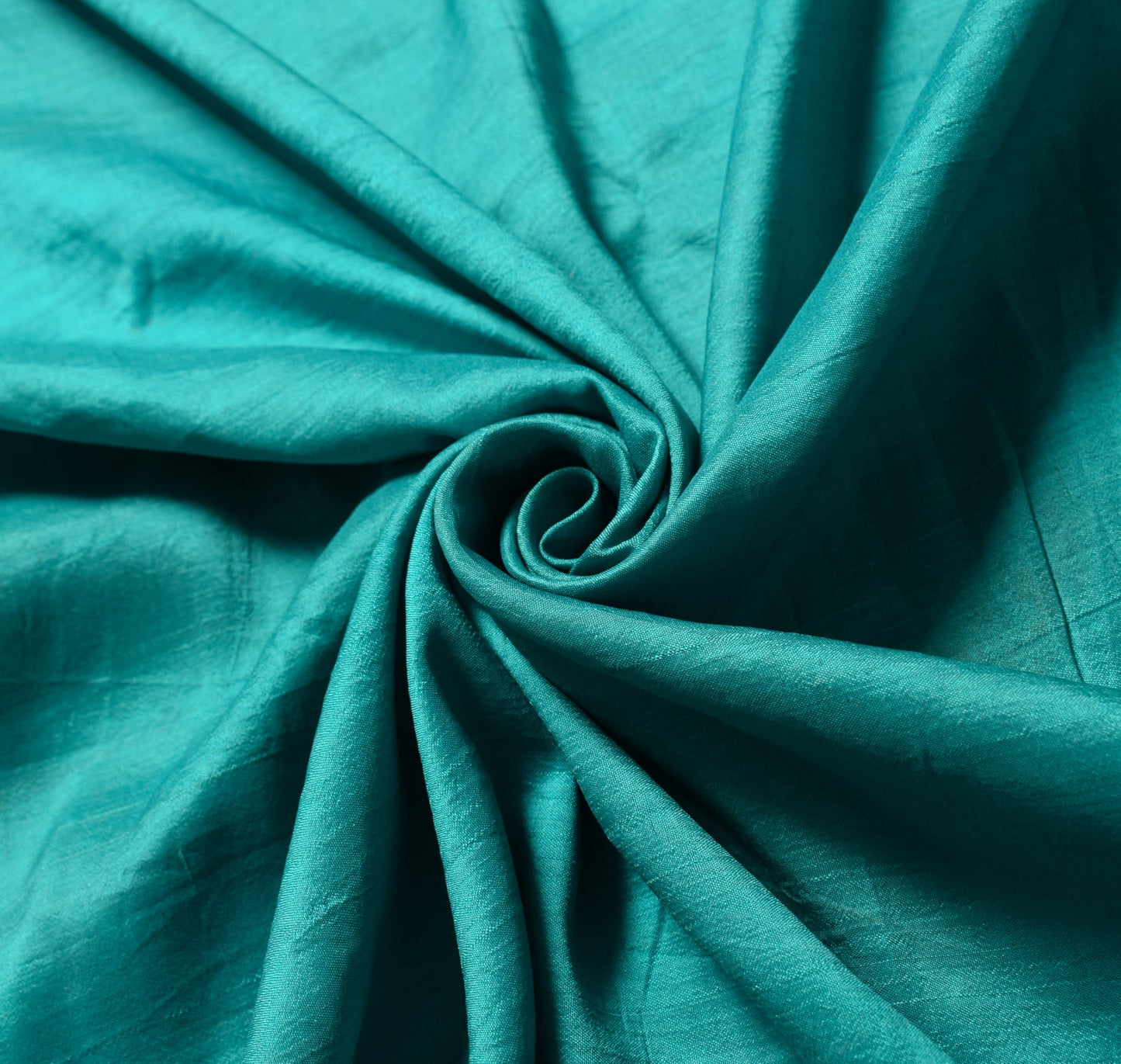 Sushila Vintage Teal Blue Sari Remnant Scrap MultiPurpose Pure Silk Craft Fabric