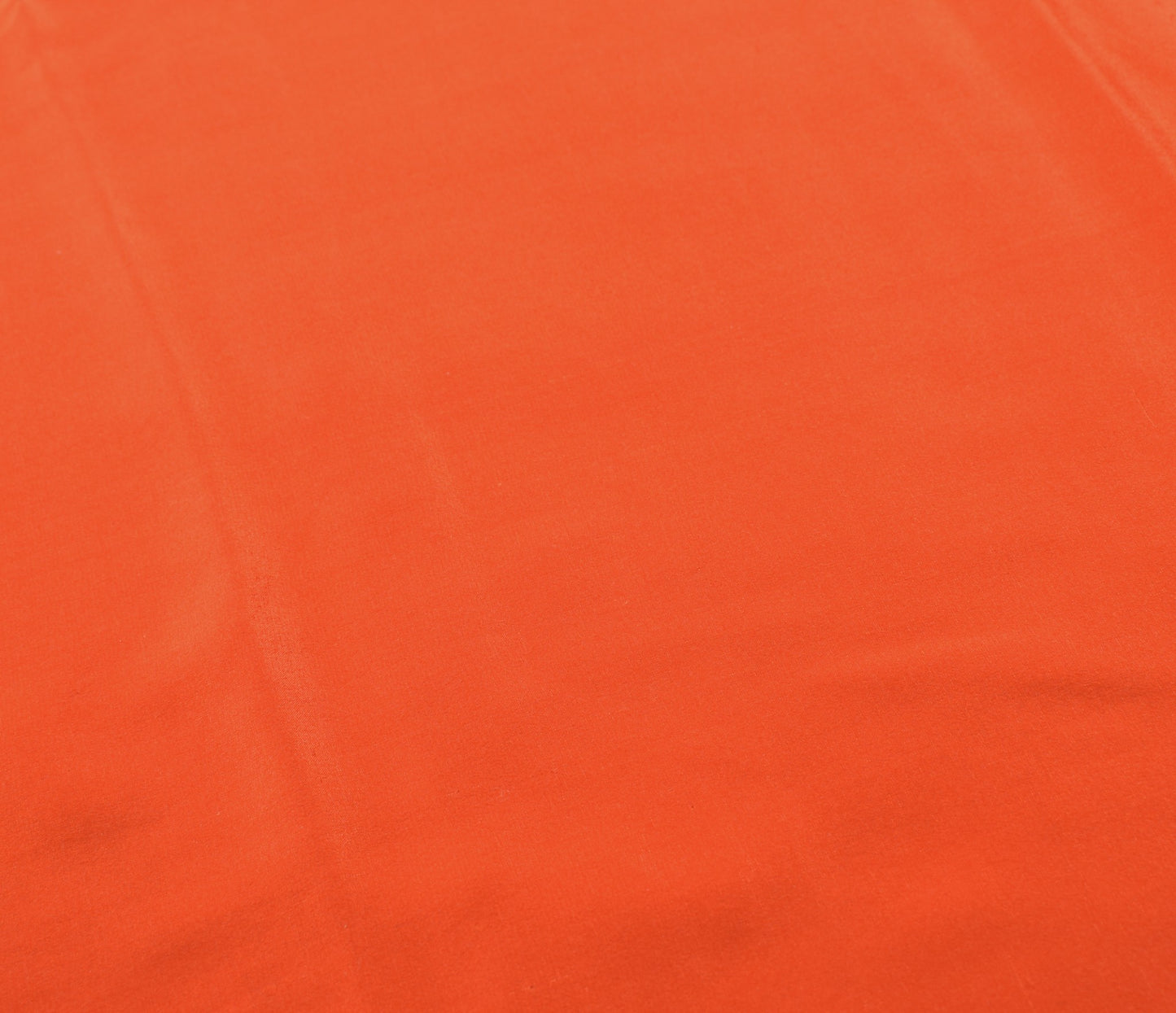 Sushila Vintage Orange Sari Remnant Scrap Pure CrepeSilk Plain Soft Craft Fabric