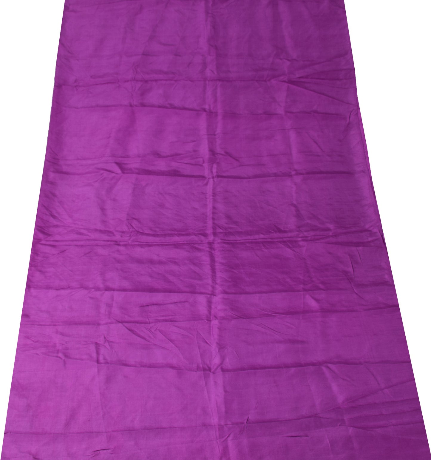 Sushila Vintage Pure Silk Sari Remnant Scrap Multi Purpose Purple Craft Fabric