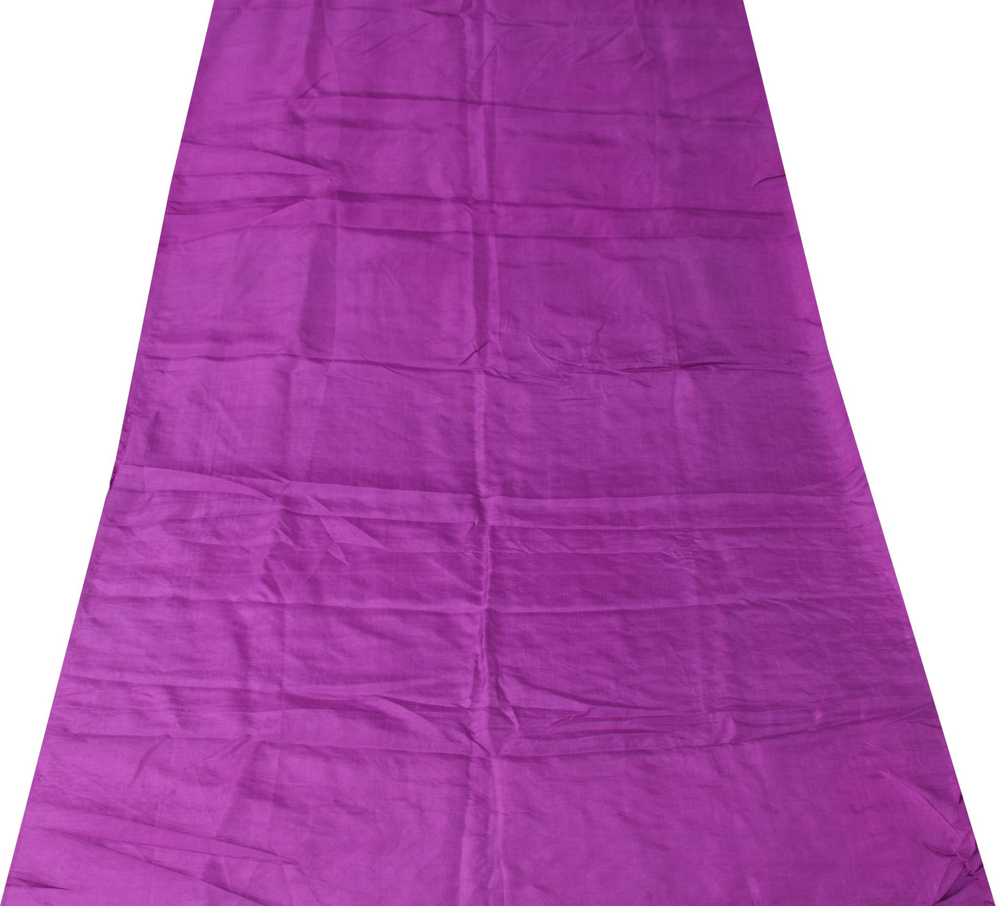 Sushila Vintage Pure Silk Sari Remnant Scrap Multi Purpose Purple Craft Fabric