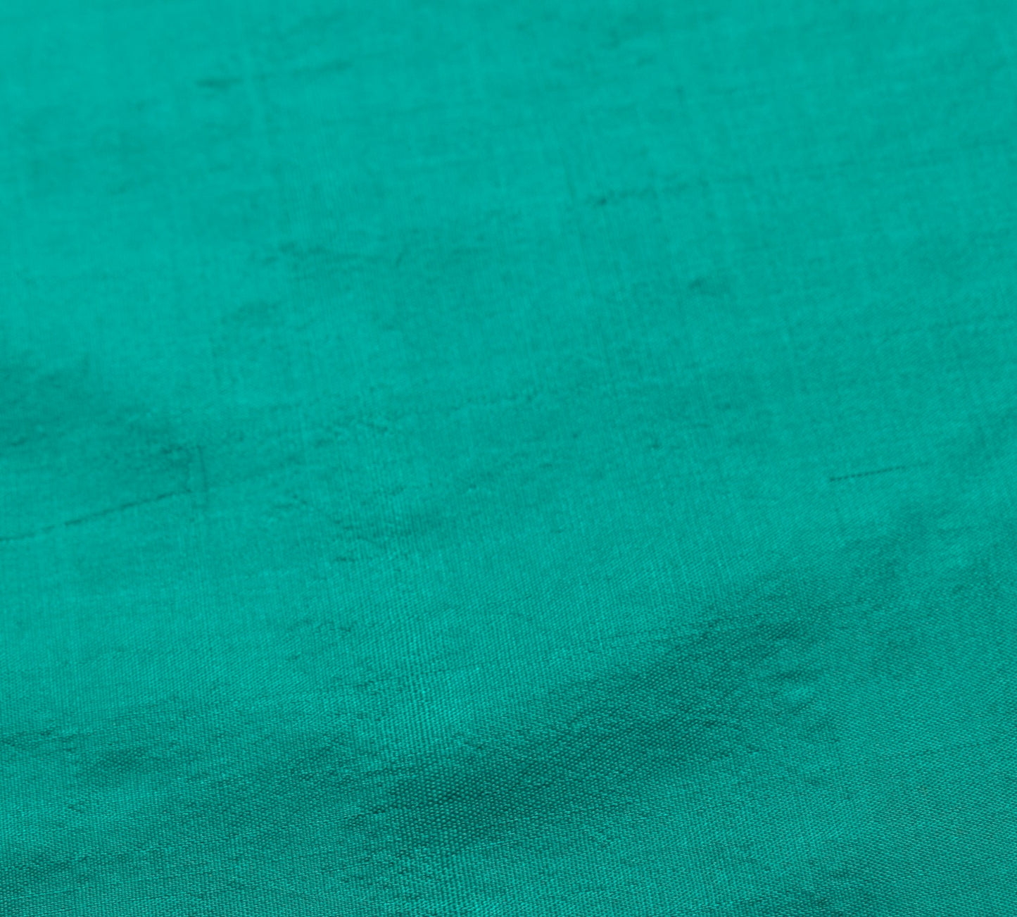 Sushila Vintage Teal Green Sari Remnant Scrap 5 Yard Pure Silk Soft Craft Fabric