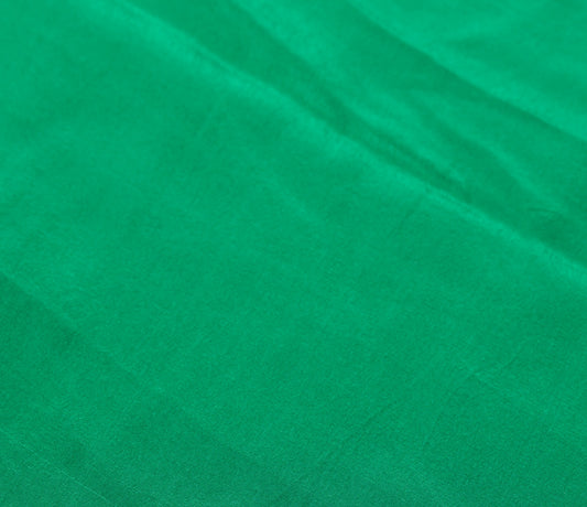 Sushila Vintage Green Sari Remnant Scrap Pure Crepe Silk 4Yard Soft Craft Fabric
