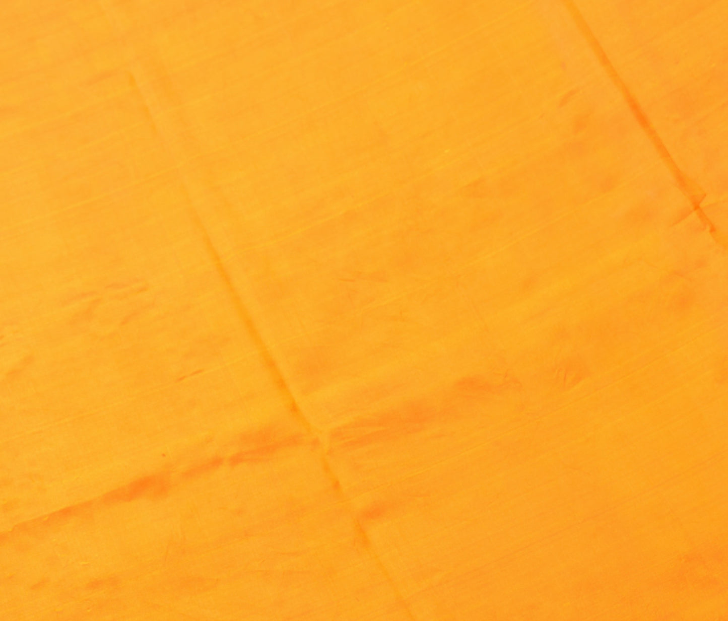 Sushila Vintage Yellow Orange Sari Remnant Scrap Pure Silk 5 YD Craft Fabric