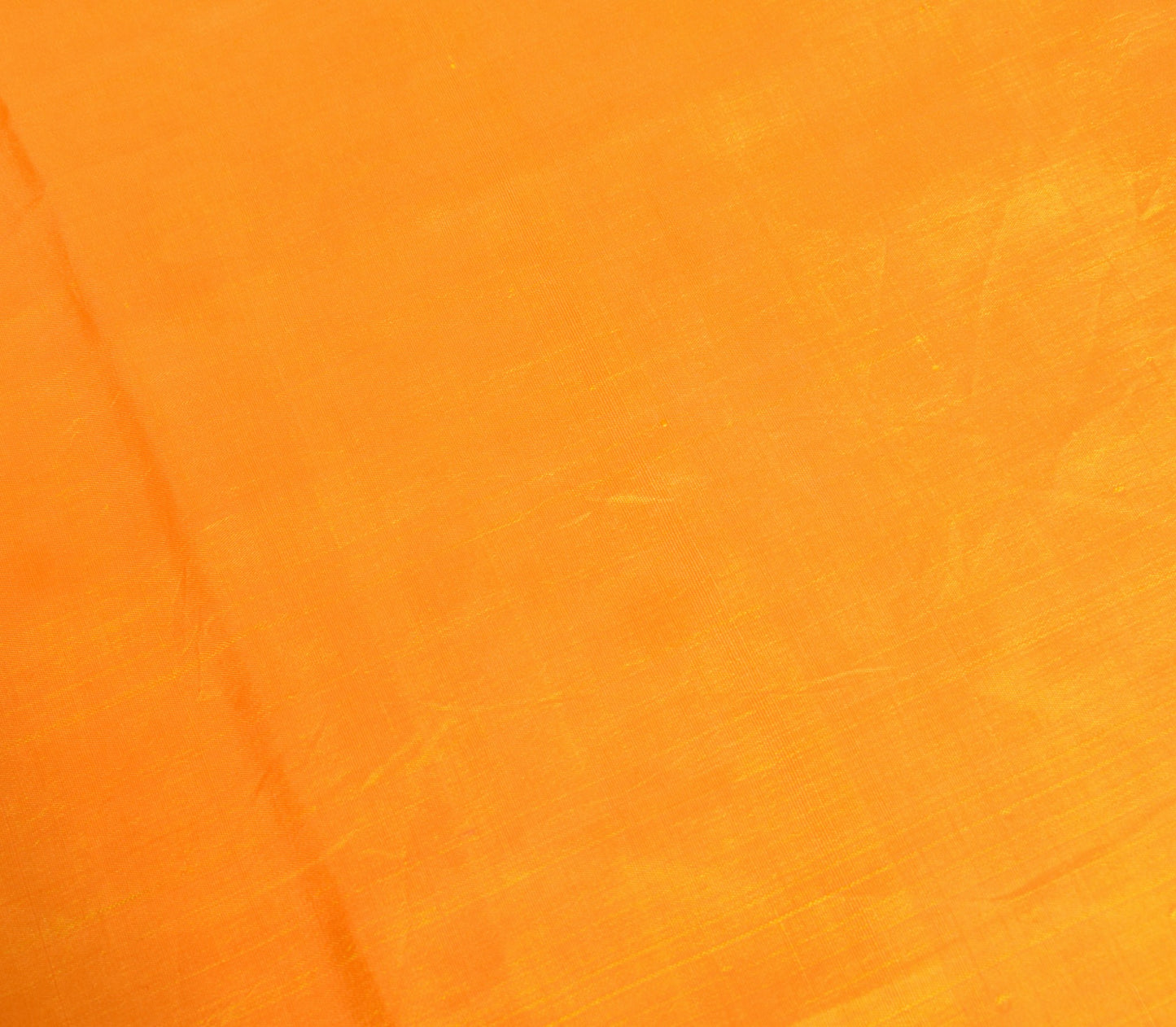 Sushila Vintage Yellow Orange Sari Remnant Scrap Pure Silk 5 YD Craft Fabric