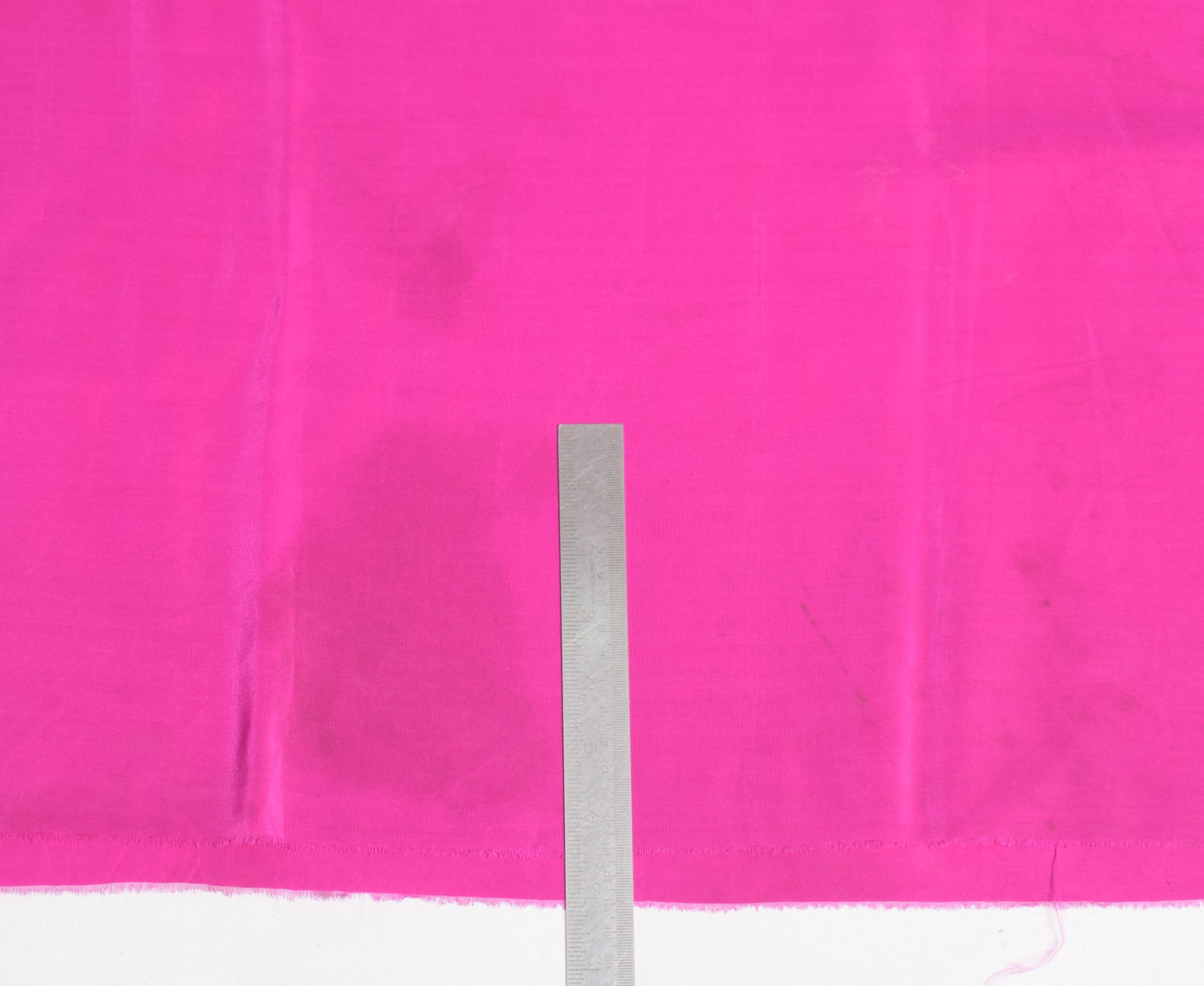 Sushila Vintage Fuchsia Pink Sari Remnant Scrap Pure Crepe Silk 4YD Craft Fabric