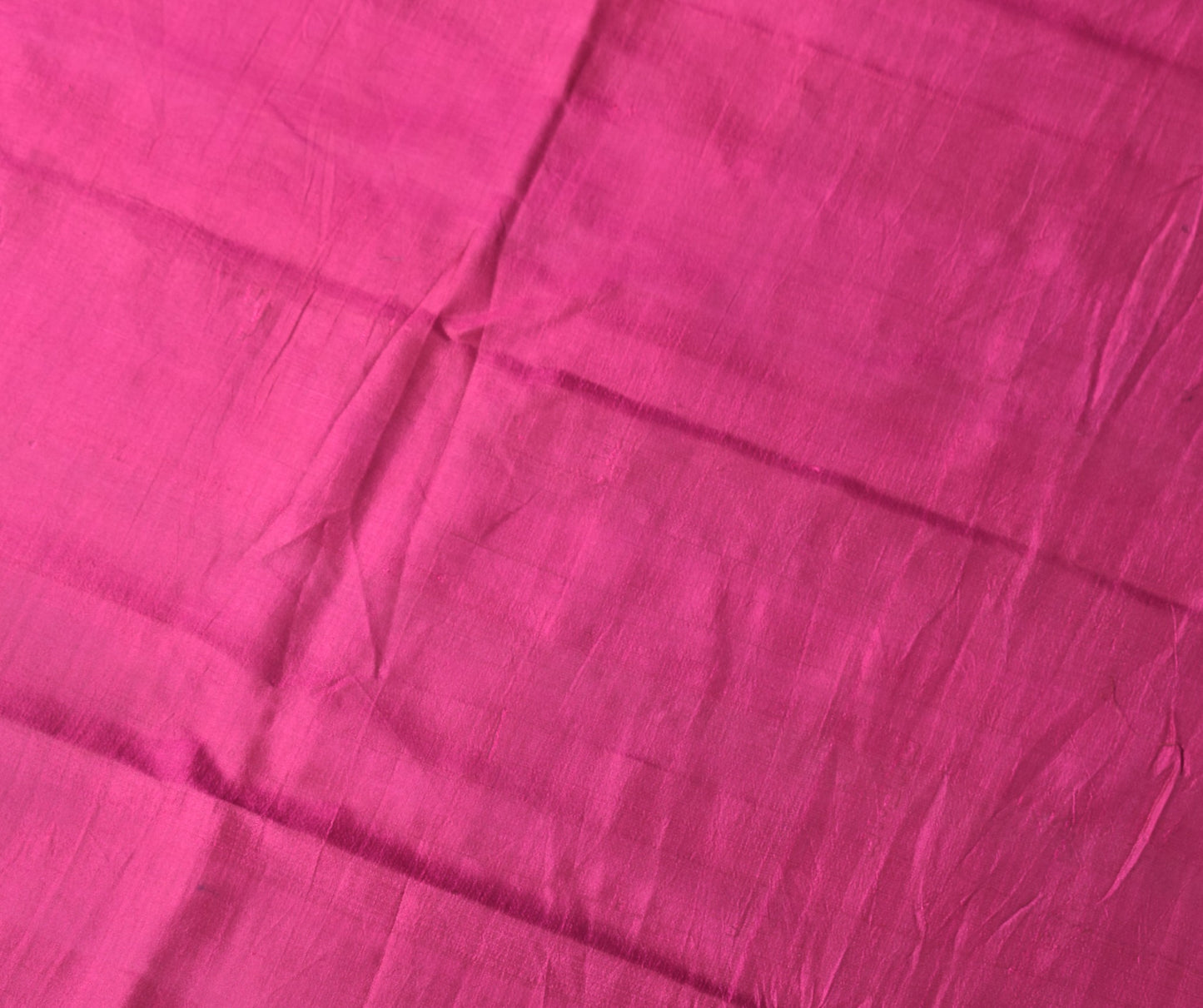 Sushila Vintage Magenta Sari Remnant Scrap Multi Purpose Pure Silk Craft Fabric