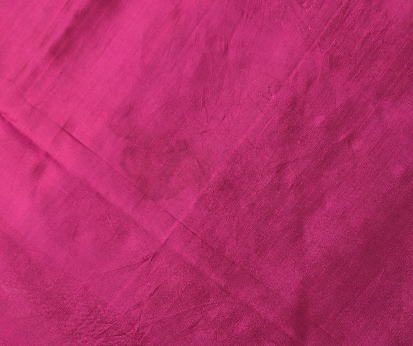 Sushila Vintage Magenta Sari Remnant Scrap Multi Purpose Pure Silk Craft Fabric