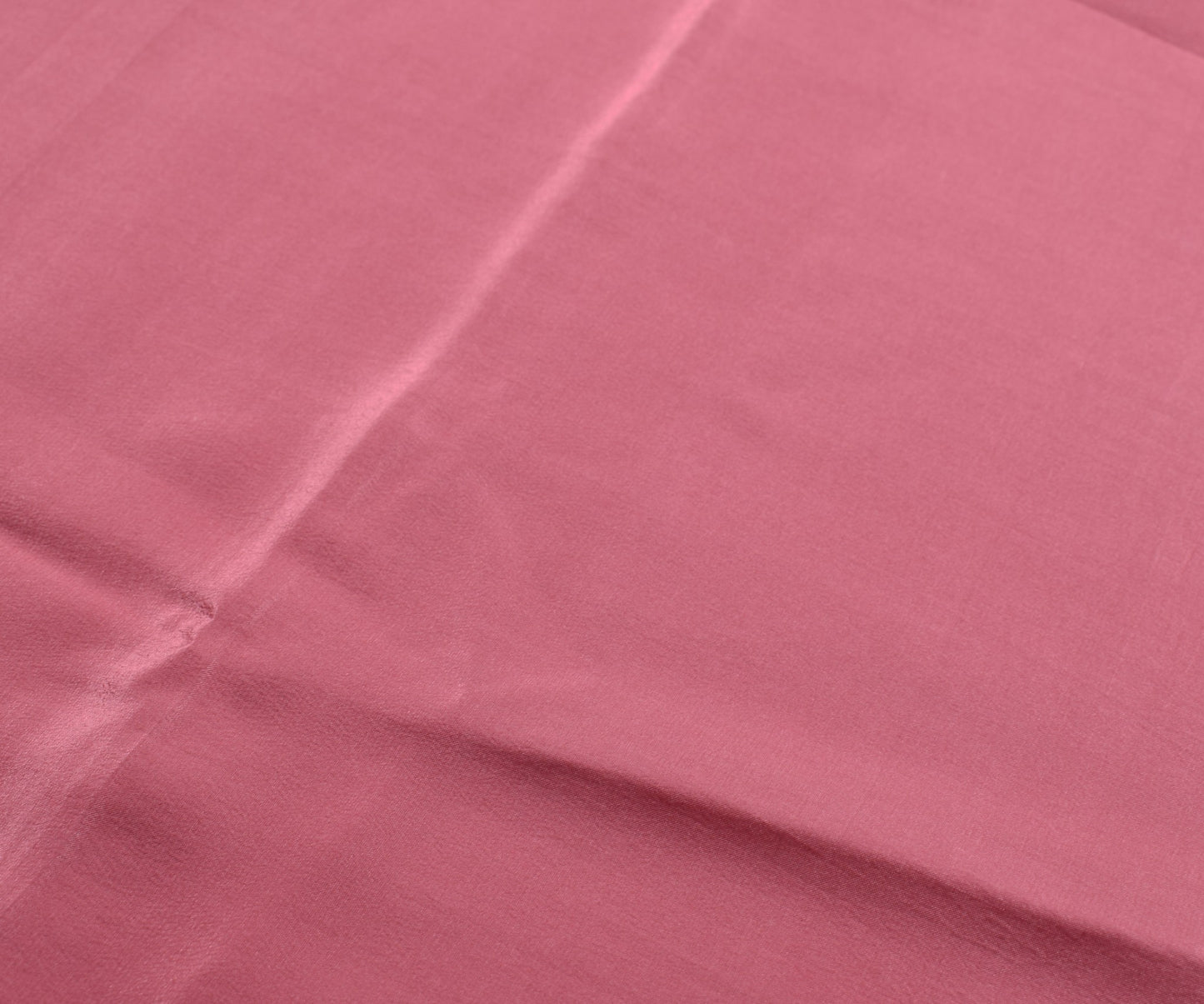 Sushila Vintage Pink Sari Remnant Scrap Pure Crepe Silk Plain Soft Craft Fabric