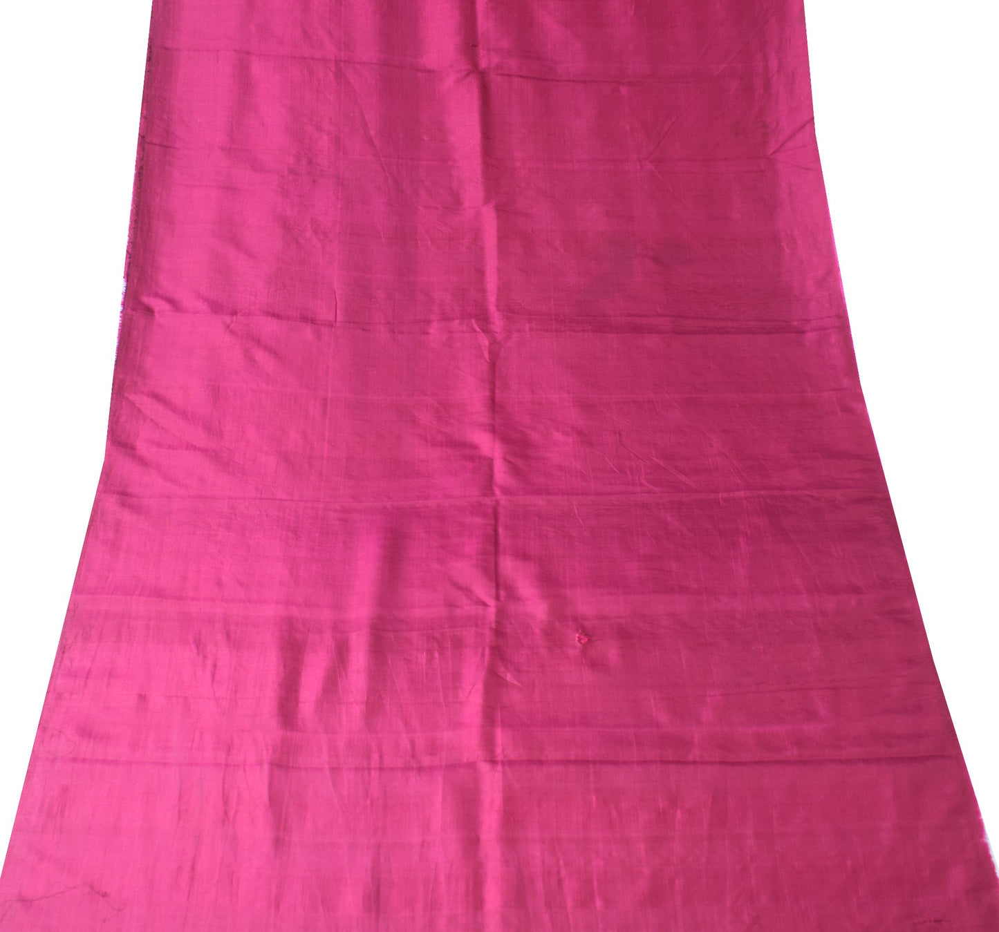 Sushila Vintage Magenta Sari Remnant Scrap Multi Purpose Pure Silk Craft Fabric