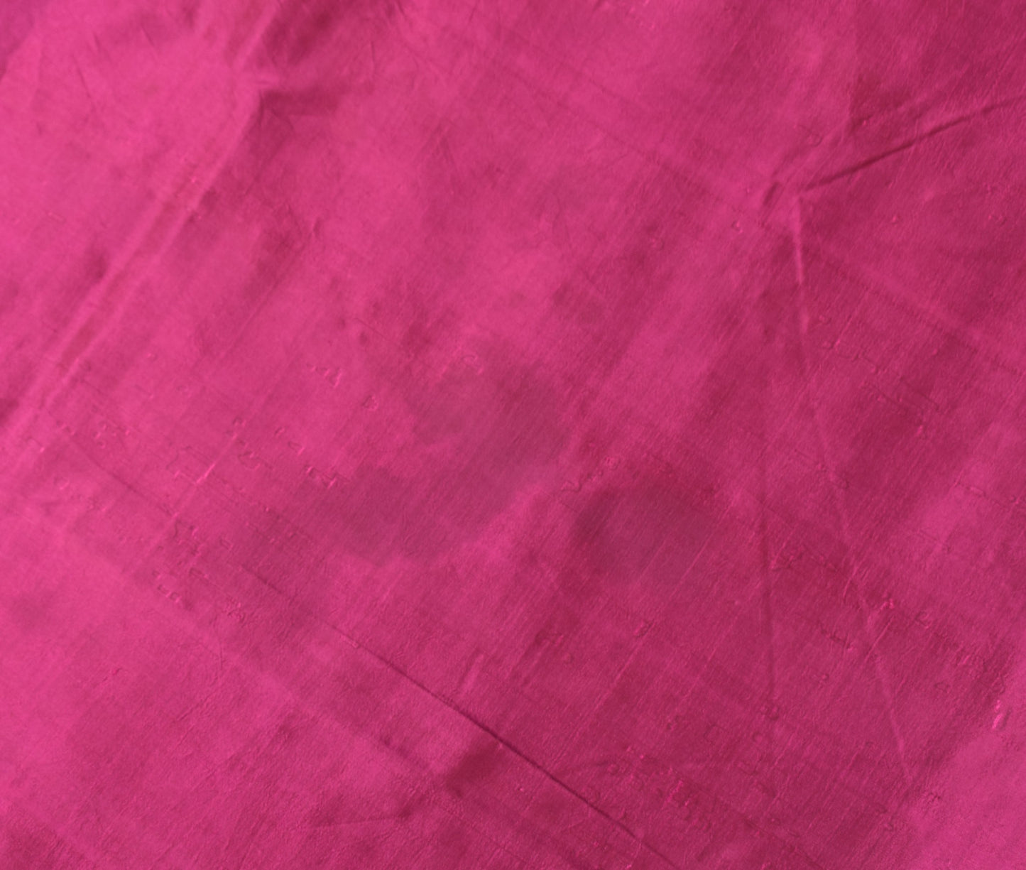 Sushila Vintage Magenta Sari Remnant Scrap Multi Purpose Pure Silk Craft Fabric