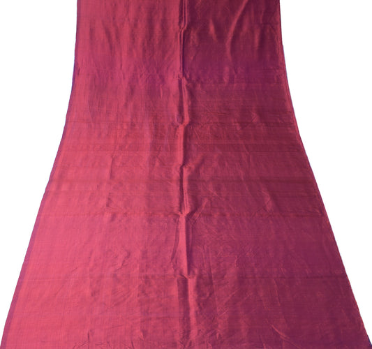 Sushila Vintage DualTone Sari Remnant Scrap Multi Purpose Pure Silk Craft Fabric