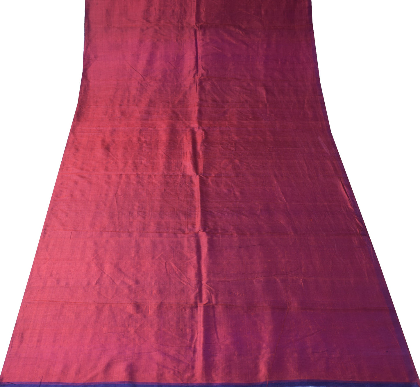 Sushila Vintage DualTone Sari Remnant Scrap Multi Purpose Pure Silk Craft Fabric