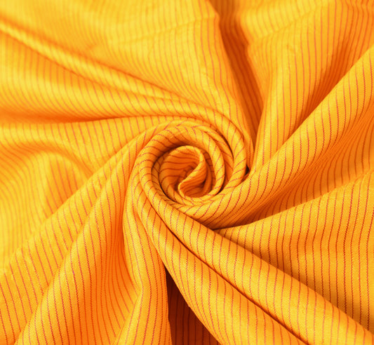 Sushila Vintage Woven Stripes Sari Remnant Scrap Yellow Pure Silk Craft Fabric