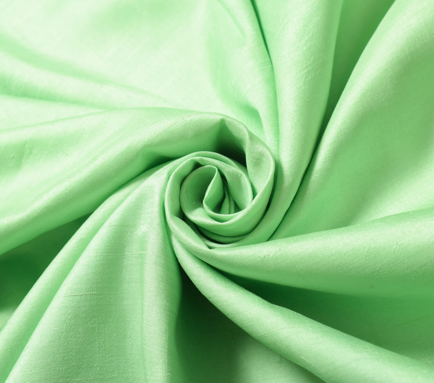Sushila Vintage Green Sari Remnant Scrap Multi Purpose Pure Silk Craft Fabric