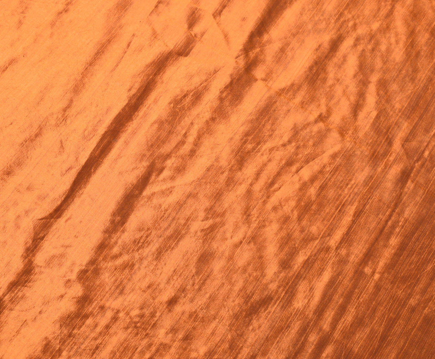 Sushila Vintage Orange Sari Remnant Scrap Multi Purpose Pure Silk Craft Fabric