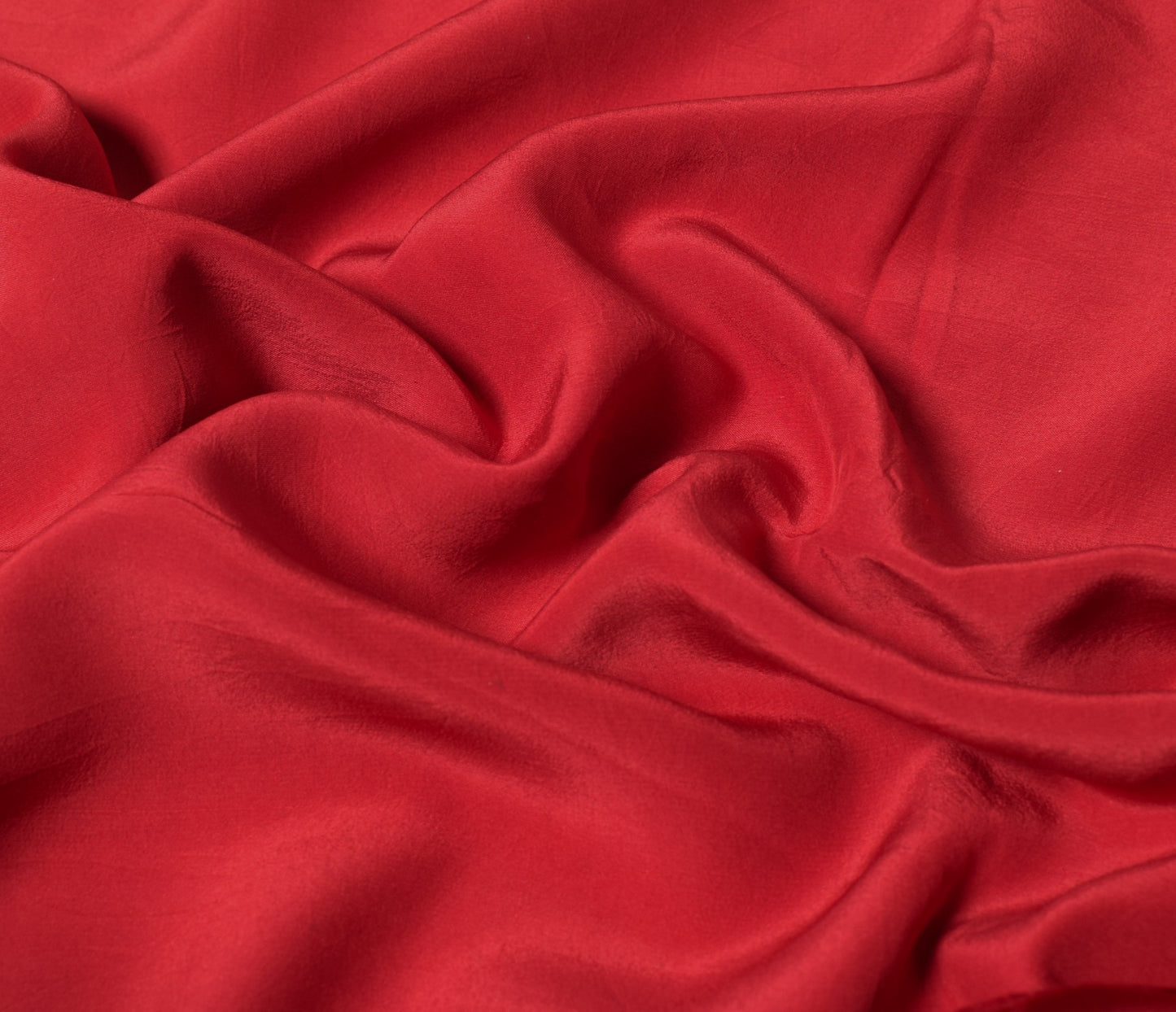 Sushila Vintage Red Sari Remnant Scrap Multi Purpose Pure CrepeSilk Craft Fabric