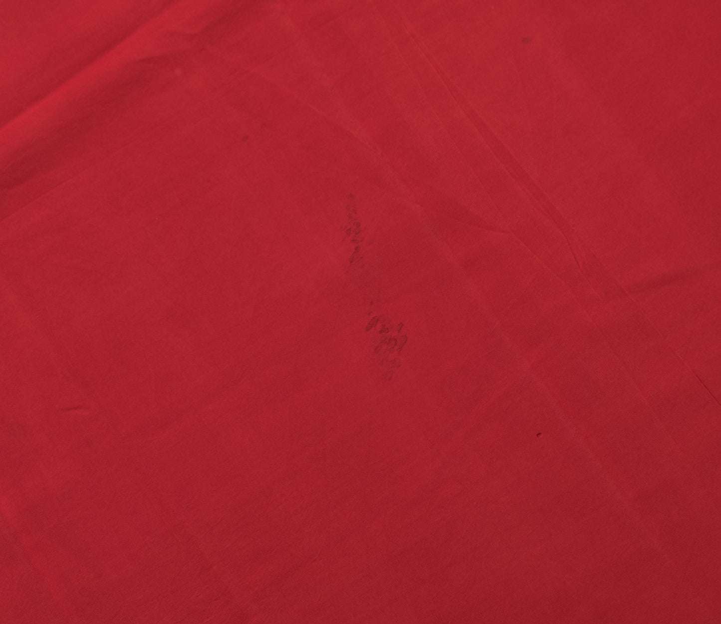 Sushila Vintage Red Sari Remnant Scrap Multi Purpose Pure CrepeSilk Craft Fabric