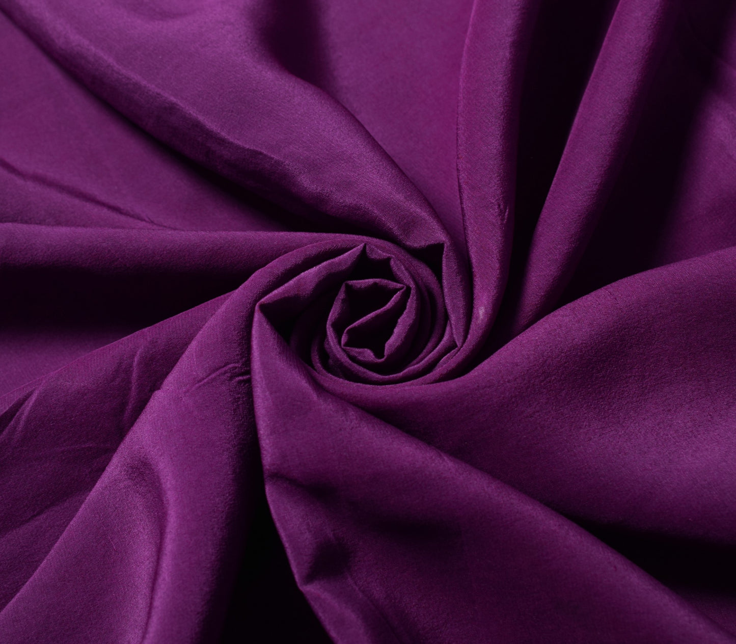 Sushila Vintage Dark Purple Sari Remnant Scrap Pure Crepe Silk 4Yds Craft Fabric