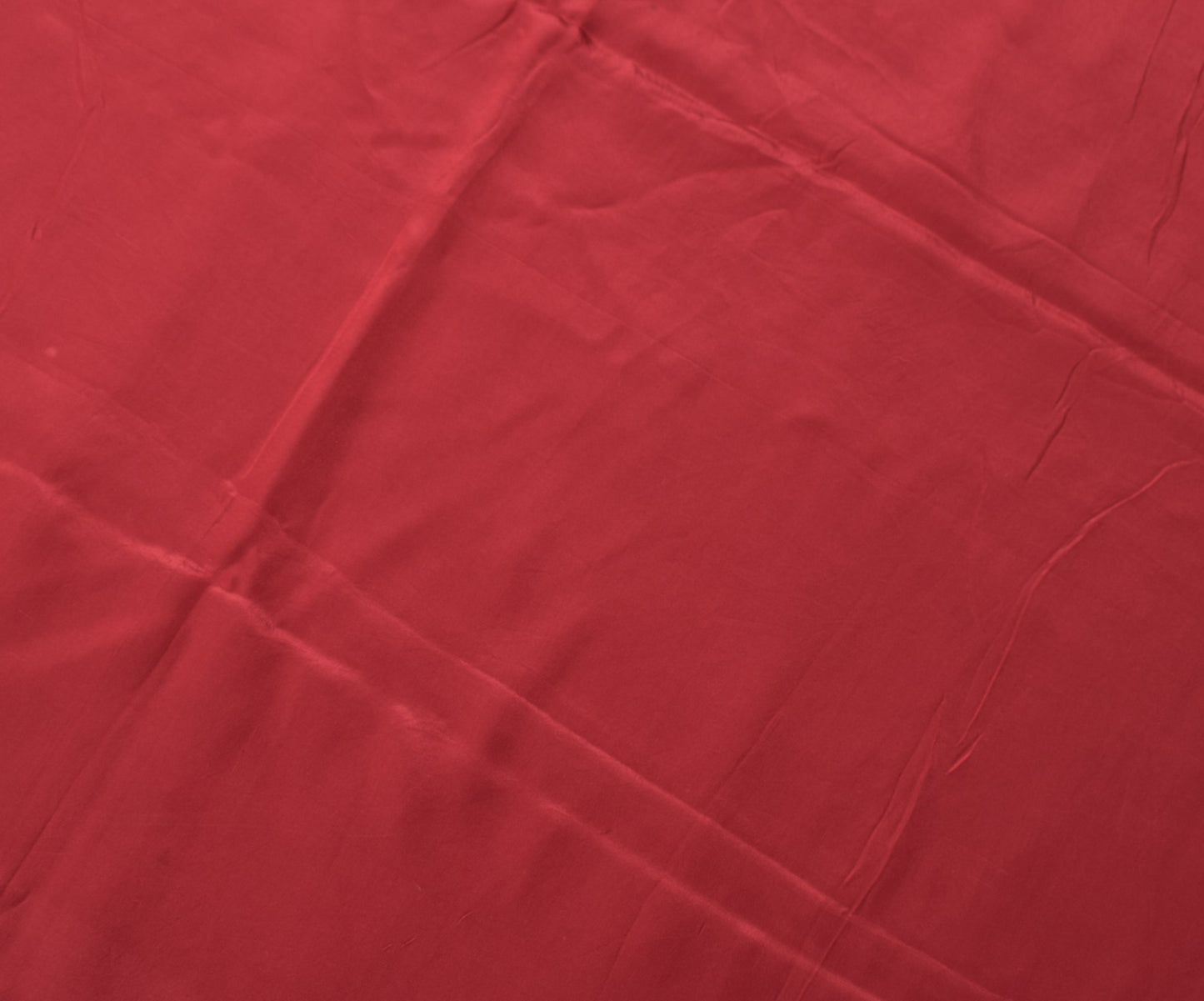 Sushila Vintage Red Sari Remnant Scrap Pure Crepe Multi Purpose Craft Fabric