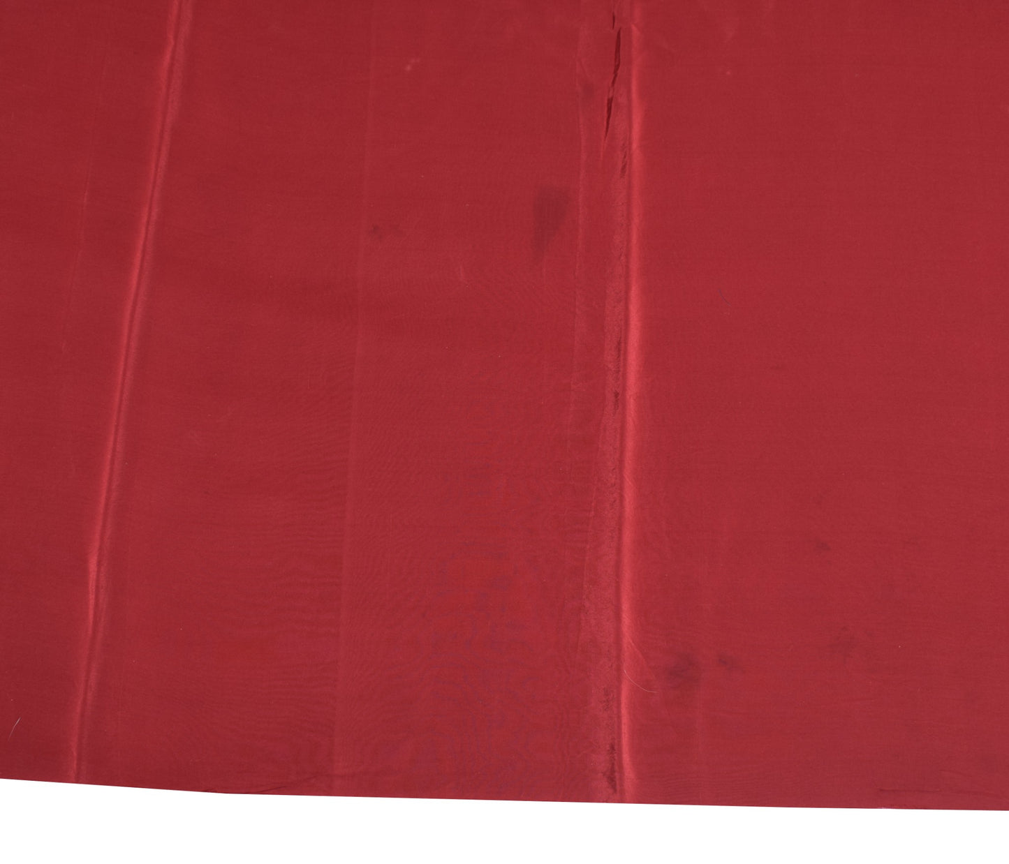 Sushila Vintage Red Sari Remnant Scrap Pure Crepe Multi Purpose Craft Fabric