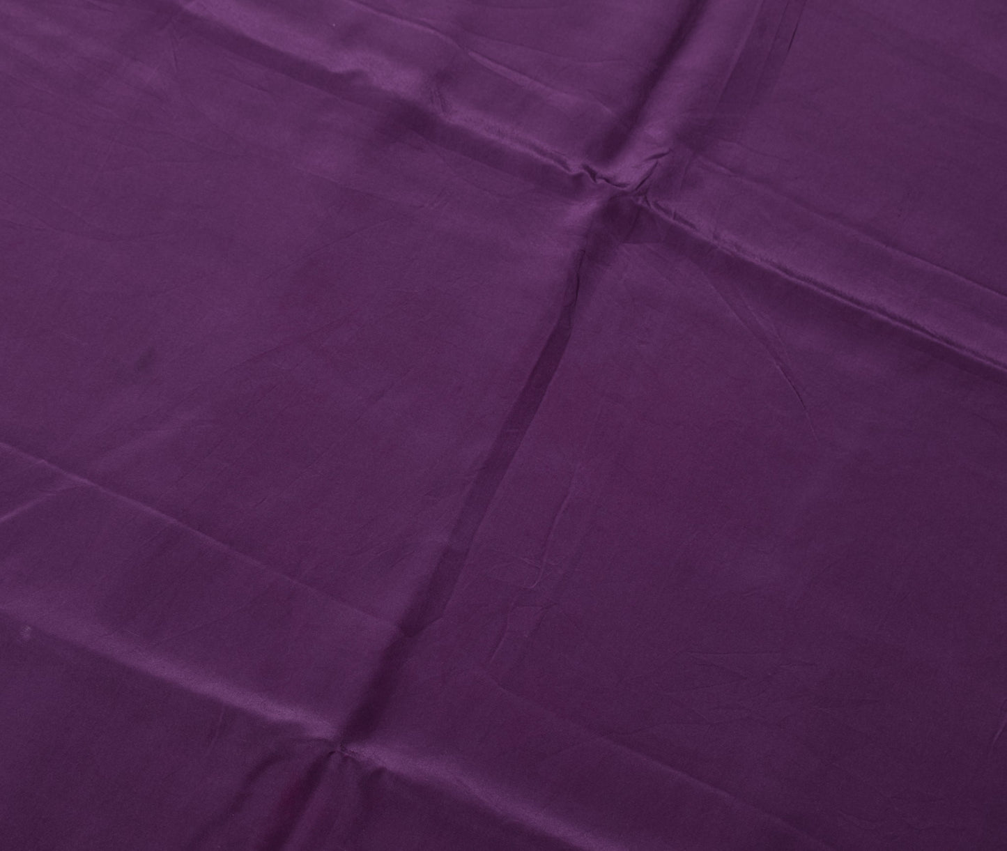 Sushila Vintage Pure Crepe Silk Sari Remnant Scrap Dark Purple Soft Craft Fabric