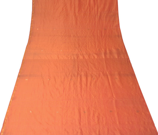 Sushila Vintage Dual Tone Sari Remnant Scrap MultiPurpose Pure Silk Craft Fabric