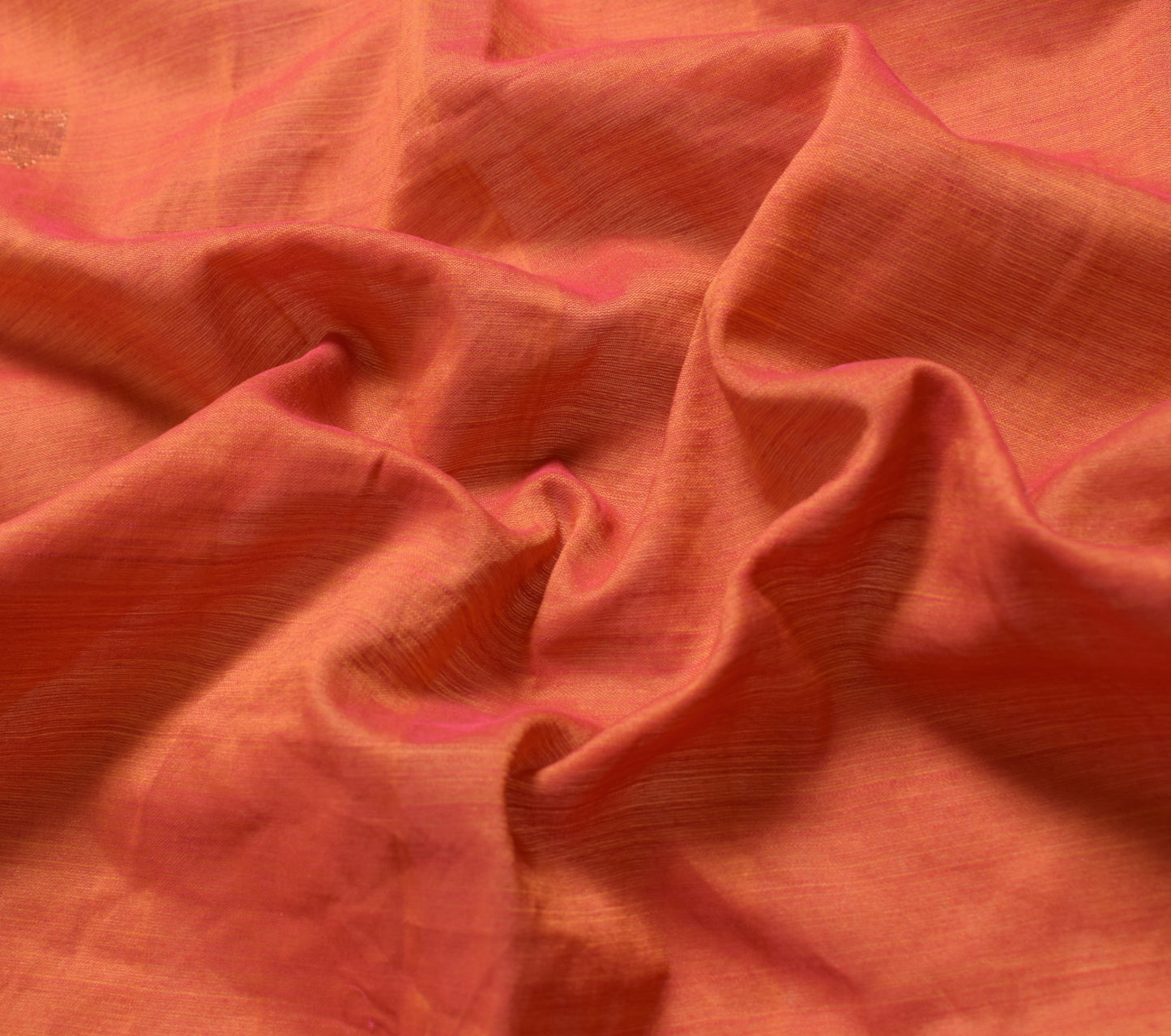 Sushila Vintage Dual Tone Sari Remnant Scrap MultiPurpose Pure Silk Craft Fabric