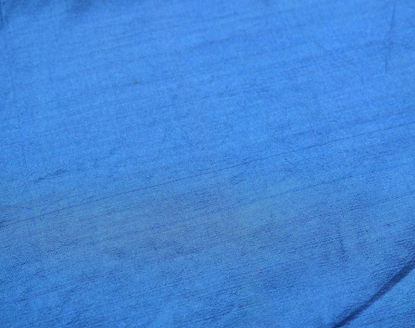Sushila Vintage Blue Sari Remnant Scrap Multi Purpose Pure Silk Craft Fabric