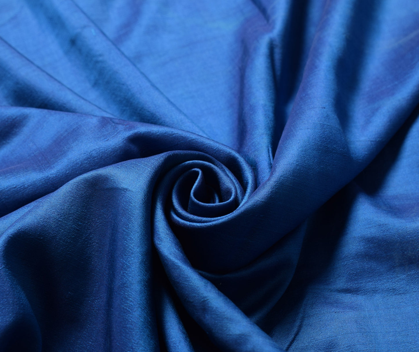 Sushila Vintage Blue Sari Remnant Scrap Multi Purpose Pure Silk Craft Fabric