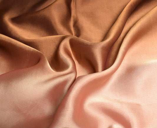Sushila Vintage Brown Sari Remnant Scrap Multi Purpose Art Satin Craft Fabric