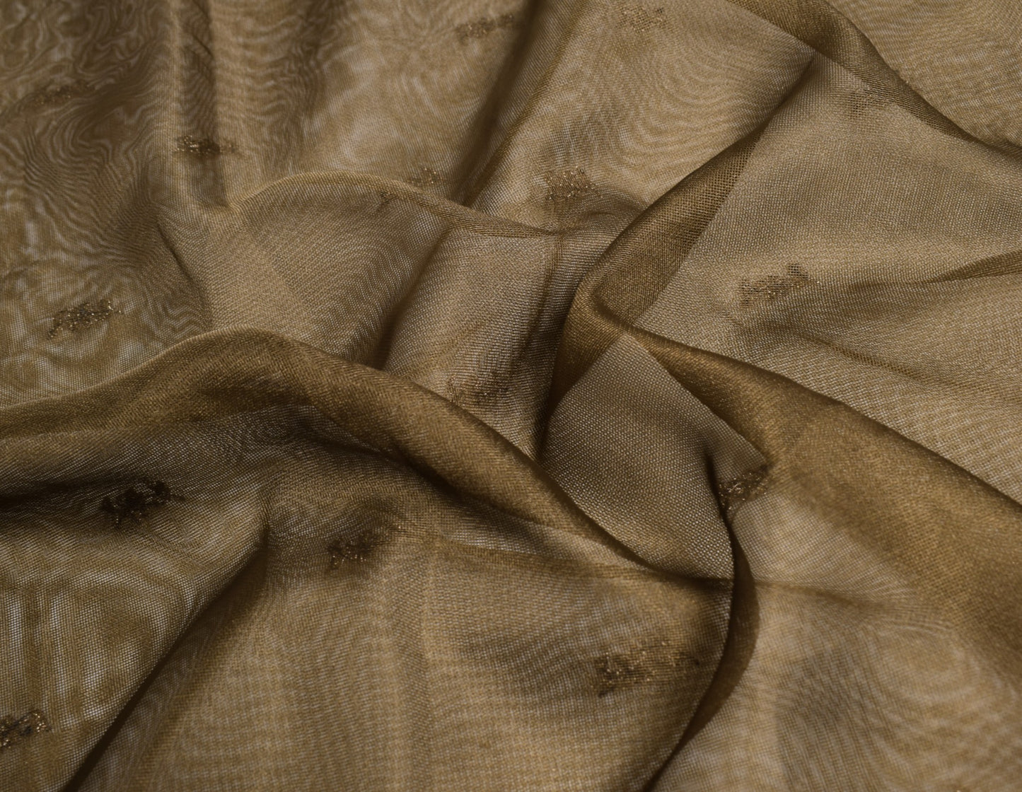 Sushila Vintage Zardozi Work Sari Remnant Scrap Net Multi Purpose Craft Fabric