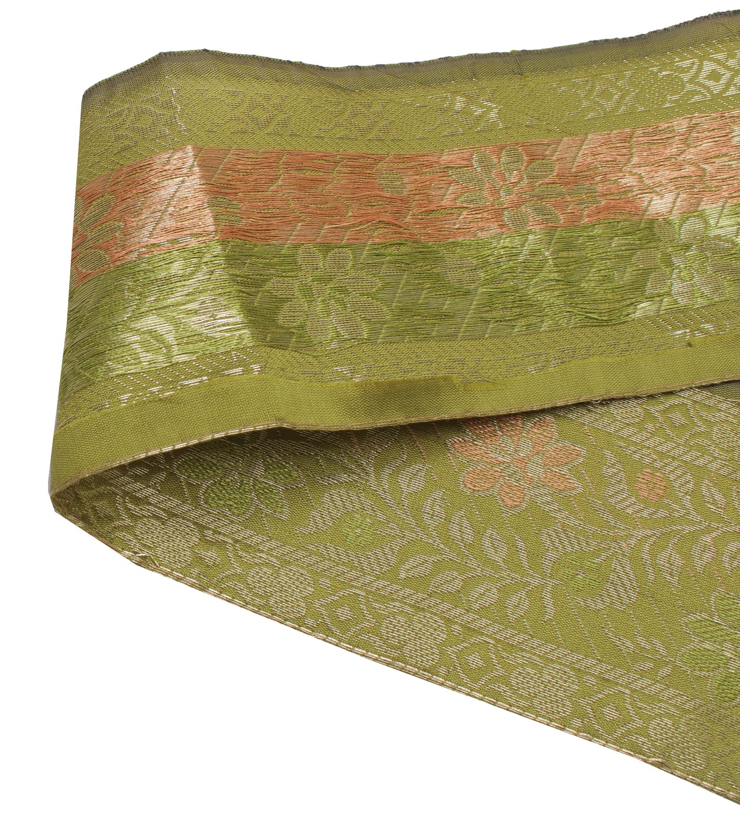 Sushila Vintage 3 Yard Sari Border Craft Trim Sewing Ribbon Lace Edge Green