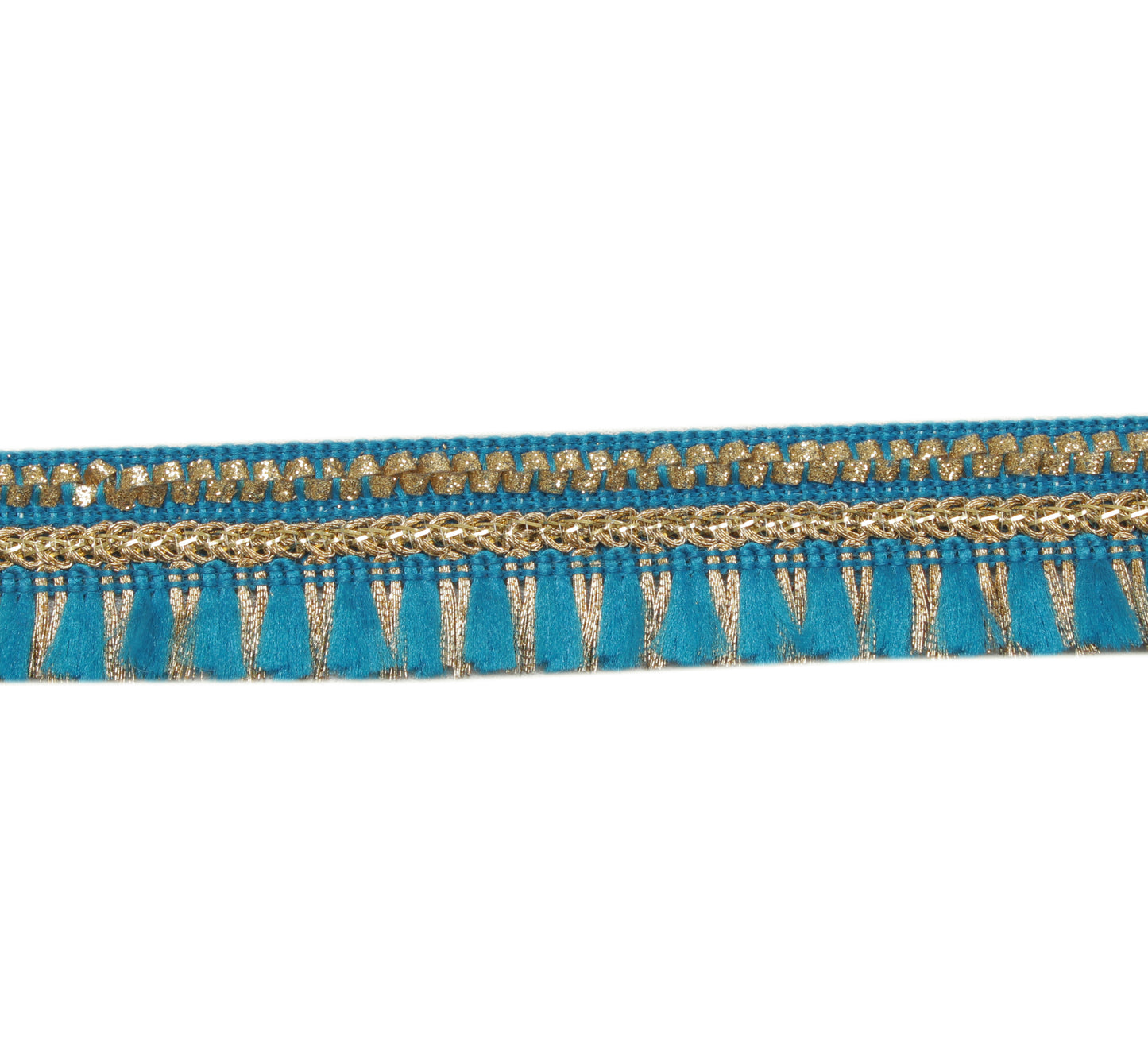Sushila Vintage 9 Yard Sari Border Craft Trim Sewing Ribbon Lace Edging Blue