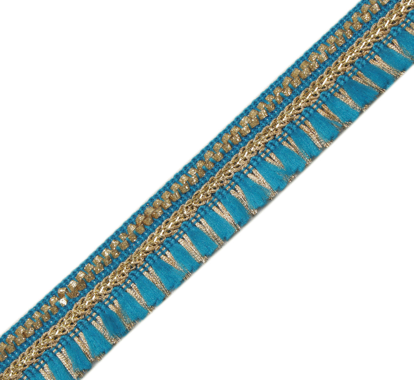 Sushila Vintage 9 Yard Sari Border Craft Trim Sewing Ribbon Lace Edging Blue