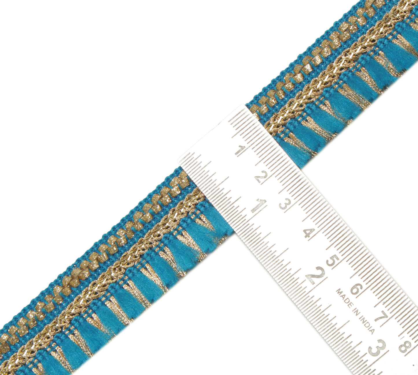 Sushila Vintage 9 Yard Sari Border Craft Trim Sewing Ribbon Lace Edging Blue