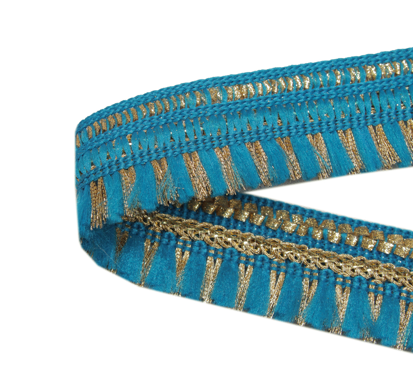 Sushila Vintage 9 Yard Sari Border Craft Trim Sewing Ribbon Lace Edging Blue