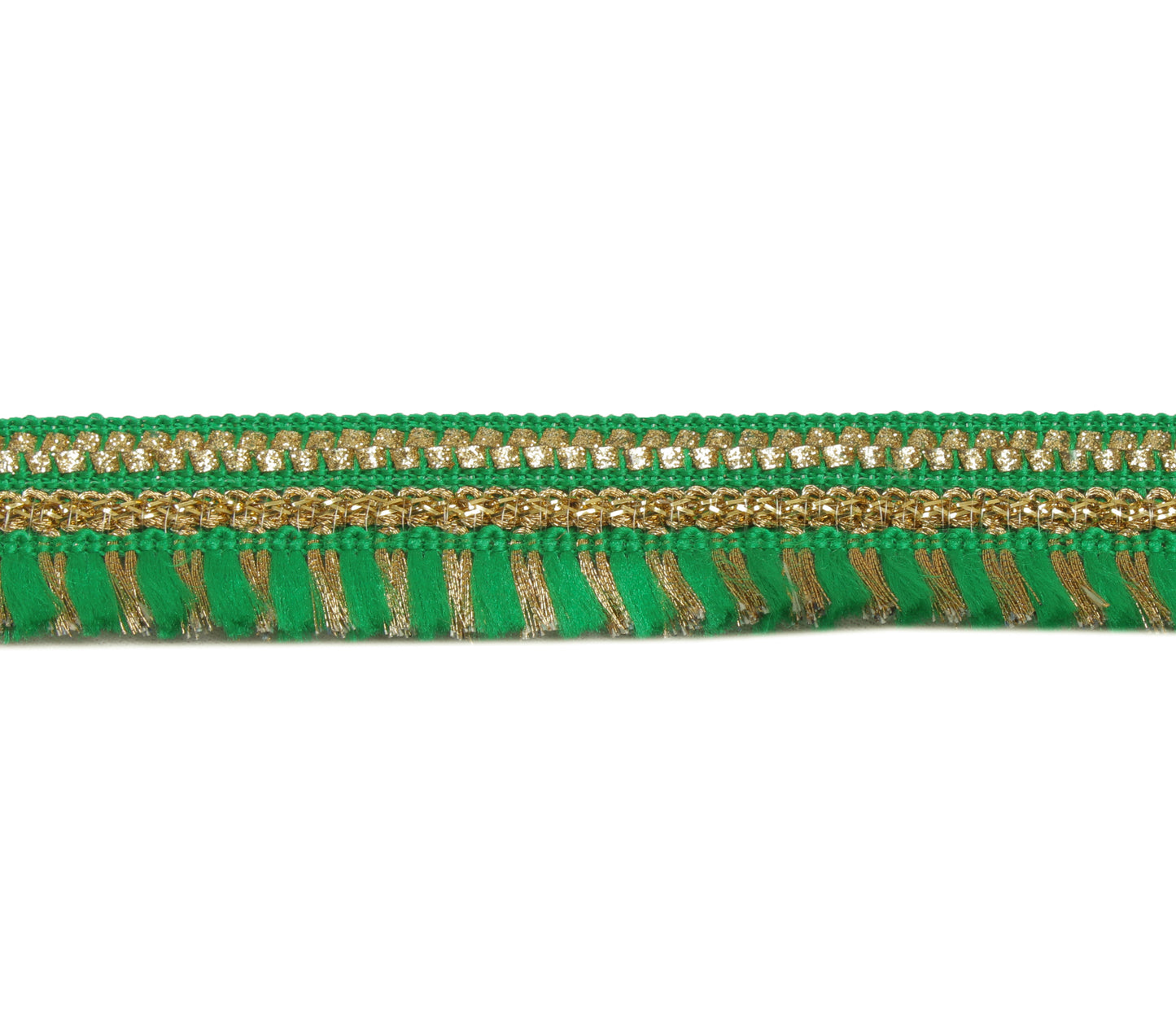 Sushila Vintage 6 Yard Sari Border Craft Trim Sewing Ribbon Lace Edge Tape Green