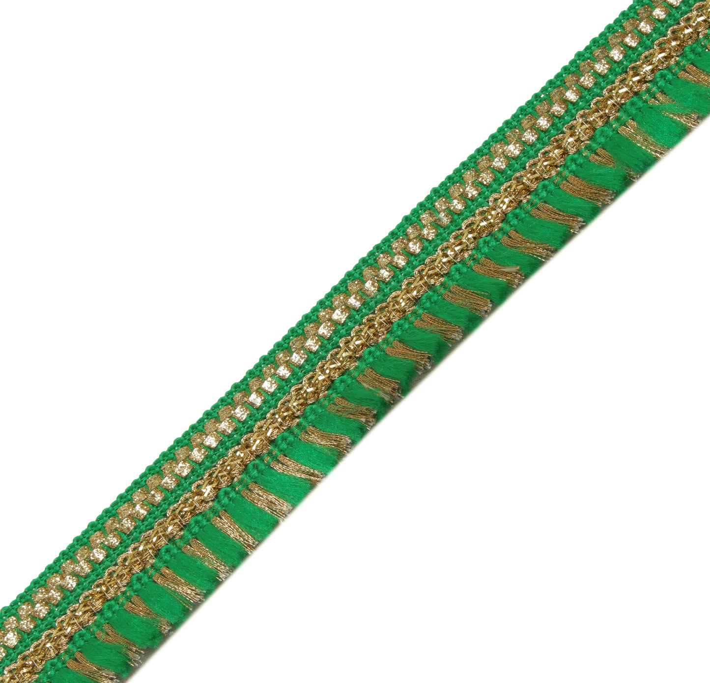 Sushila Vintage 6 Yard Sari Border Craft Trim Sewing Ribbon Lace Edge Tape Green