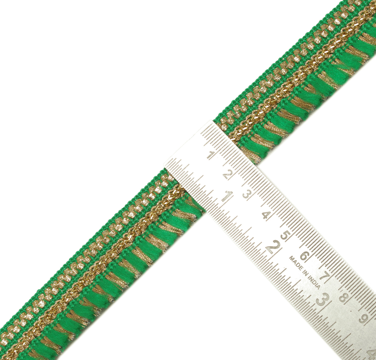 Sushila Vintage 6 Yard Sari Border Craft Trim Sewing Ribbon Lace Edge Tape Green