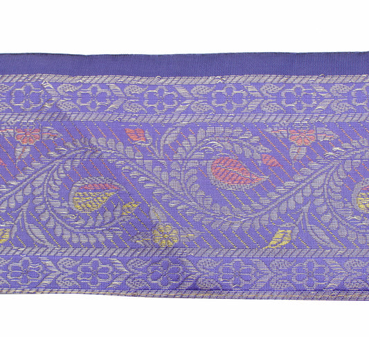 Sushila Vintage 3 Yard Sari Border Craft Trim Sewing Ribbon Lace Edge Blue