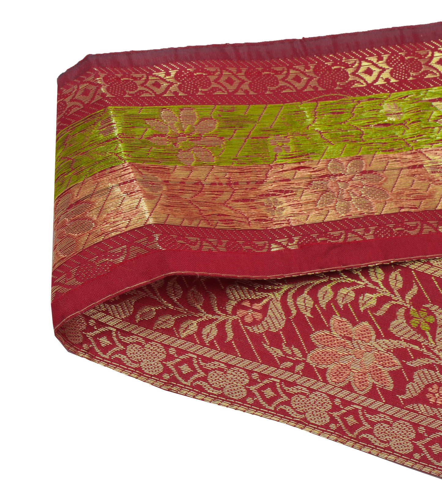 Sushila Vintage 1 Yard Sari Indian Border Craft Trim Sewing Ribbon Lace Edge Red