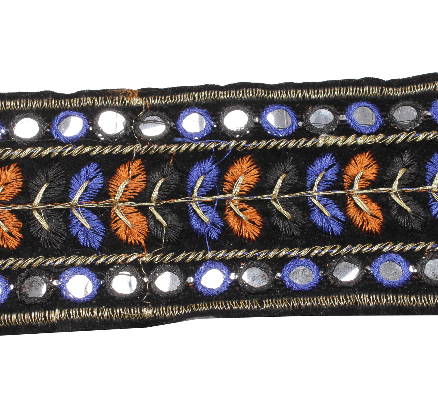 Sushila Vintage 2 Yard Sari Border Craft Trim Sewing Ribbon Lace Edge Black