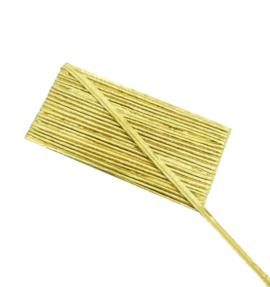 Sushila Vintage Golden Dori Thread Piping Cord Lace Trim 15 Yards for Crafts DIY