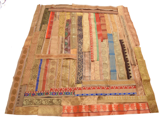Sushila Vintage Sari Border Assorted Lot of 66 Pc Remnant Trim Craft Sewing Lace