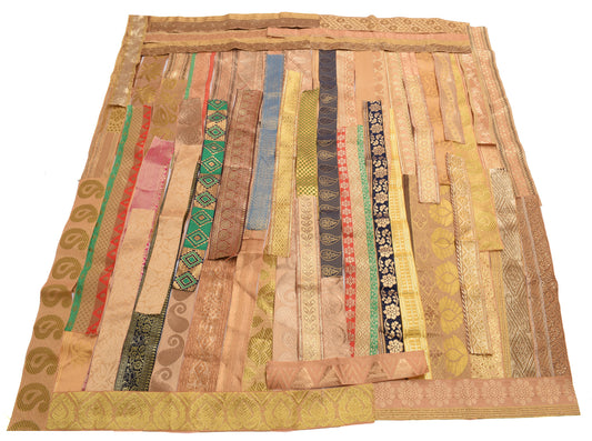 Sushila Vintage Sari Border Assorted Lot of 65 Pc Remnant Trim Craft Sewing Lace