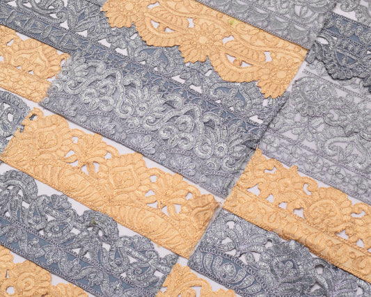 Sushila Vintage Sari Border Assorted Lot of 38 Pc Remnant Trim Craft Sewing Lace