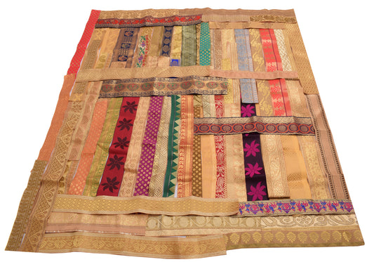 Sushila Vintage Sari Border Assorted Lot of 71 Pc Remnant Trim Craft Sewing Lace