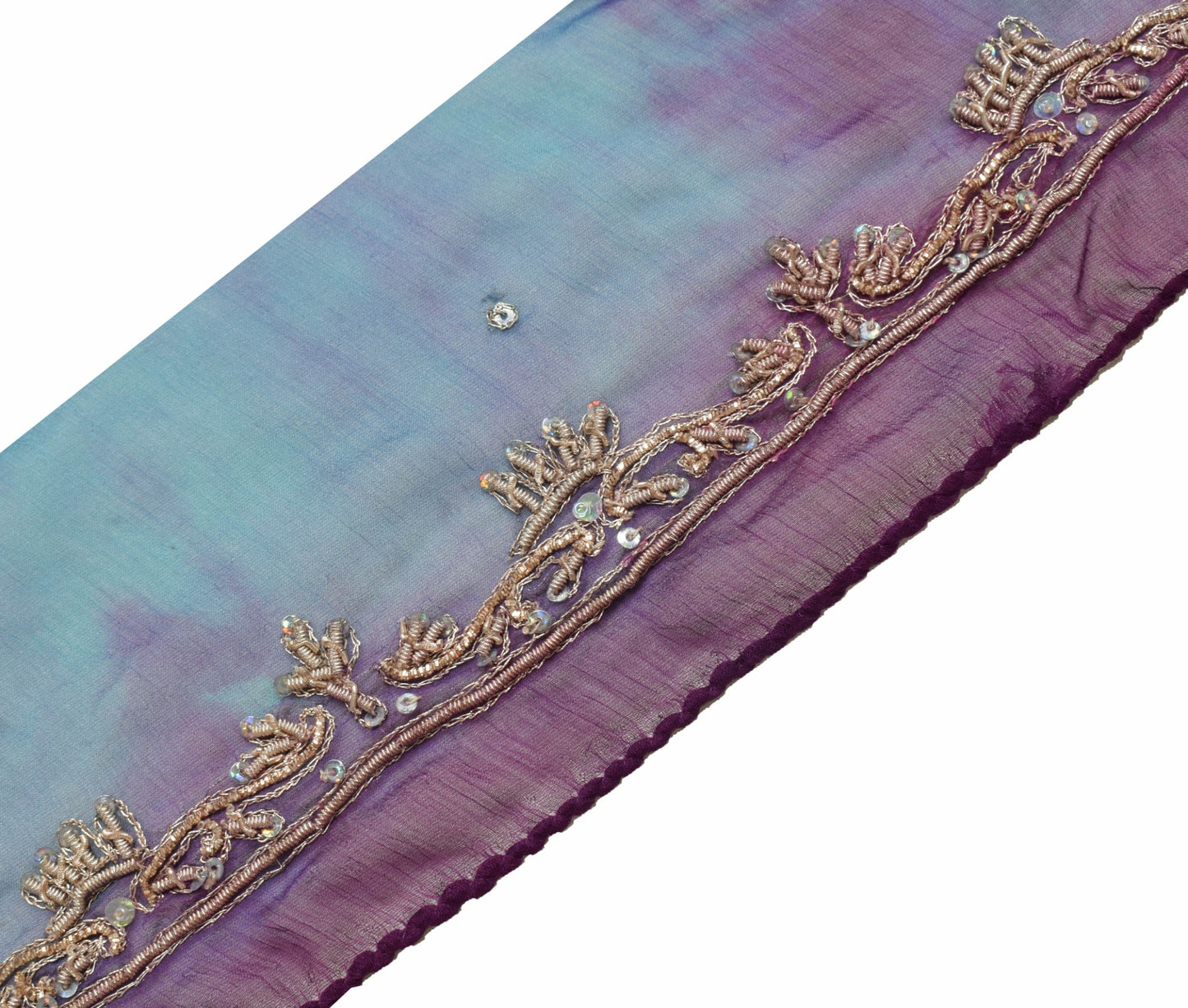 Sushila Vintage Chiffon Saree Border Indian Craft Sewing Trim Tie-Dye Ribbon